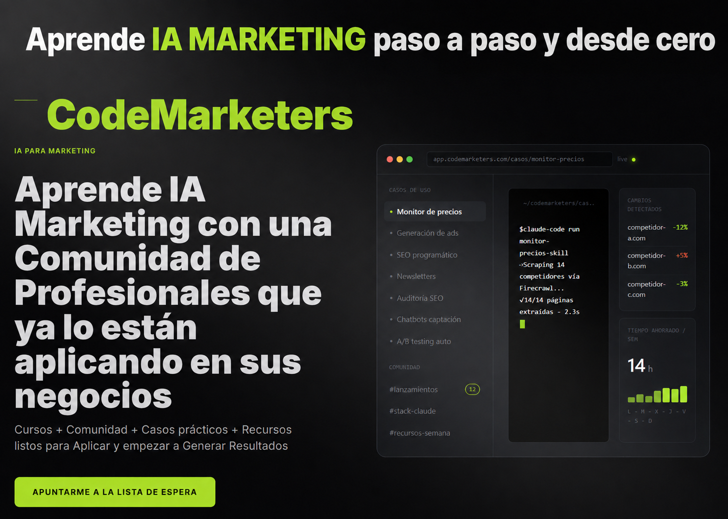 Únete a la lista de espera de CodeMarketers